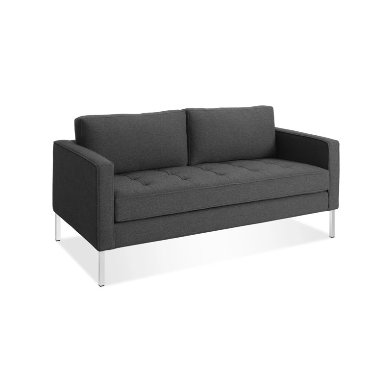 Paramount Loveseat, Sanford Ceramic Crossweave, Stainless Steel