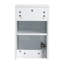 Meuble-lavabo de 60 po avec lavabo en résine, portes à fermeture en douceur, 1 armoire latérale, fixation à flotteur, blanc brillant. Contreplaqué pour l'organisation contreplaqué blanc. Rangement moderne