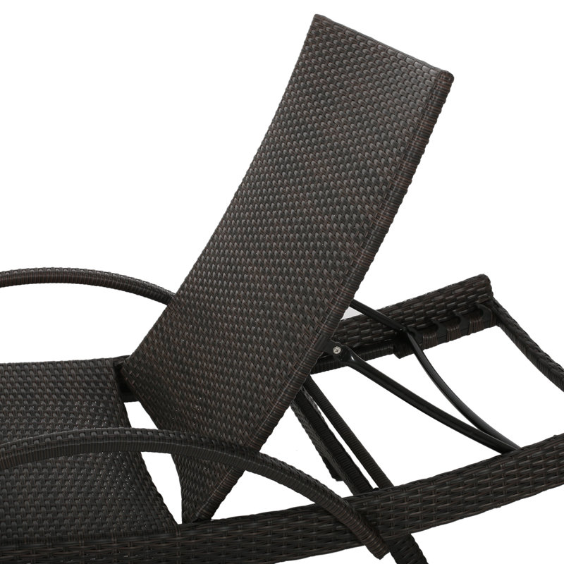 Ensemble de chaises longues inclinables 79,5 "avec coussins Billur, Anthracite