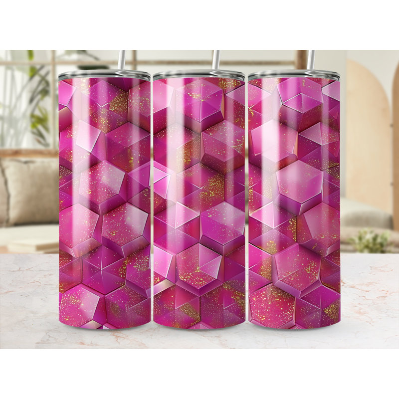 Choose Handmade Tumblers 591ml Vacuum Insulated Stainless Steel (18/8) Travel Tumbler with Straw