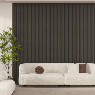 94" x 24" Acoustic Wood Wall Panels – Soundproof 3D Slat Design for Walls & Ceilings, Decorative Wooden Wall Covering