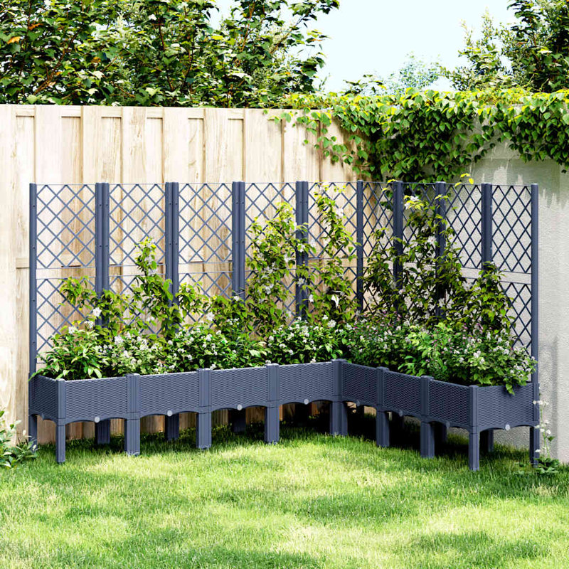 Breckon Planter Box, 55.9'' H X 47'' W X 63'' D, Blue Grey