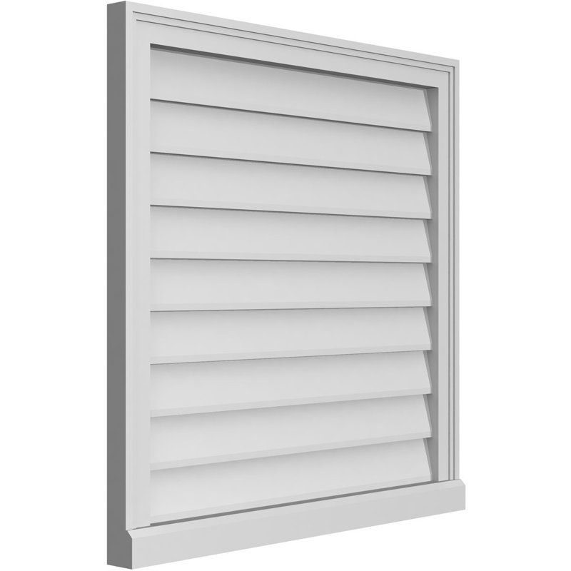 Cadre de seuil Brickmould, brun clair apprêté, H 30 po x l 30 po x P 2 po