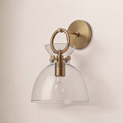 Tinka Single Light Glass Dimmable Armed Sconce