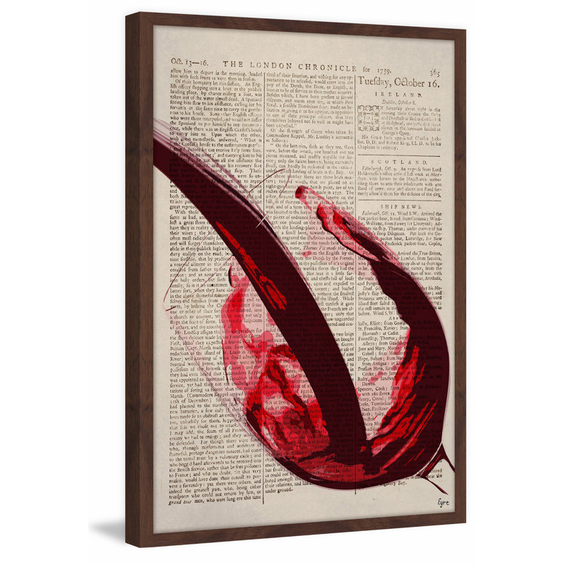 « cabernet sauvignon », reproduction d’art encadrée, H 18 po x l 12 po x P 1,5 po