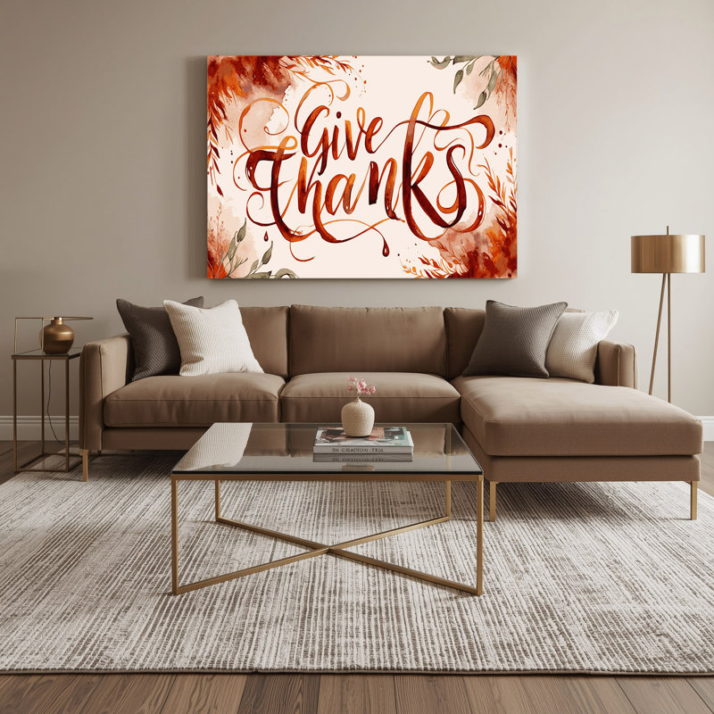 Art mural sur toile, "Thanksgiving", H 8 po x l 10 po