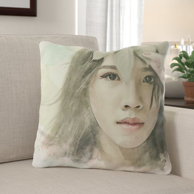 Dossantos Floral Reversible Throw Pillow