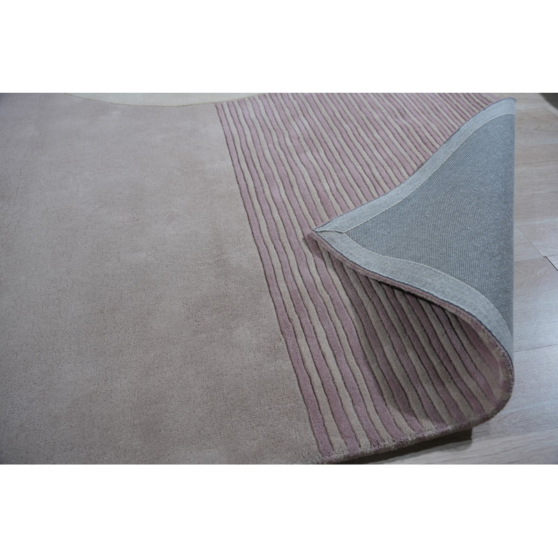 Tapis transitionnel contemporain en laine touffeté à la main Dimko, Rectangle 6 pi x 9 pi