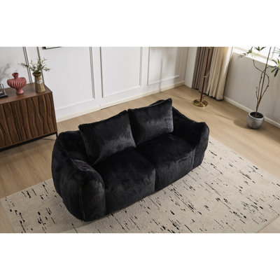 Upholstered 75.2 " Faux Fur Loveseat