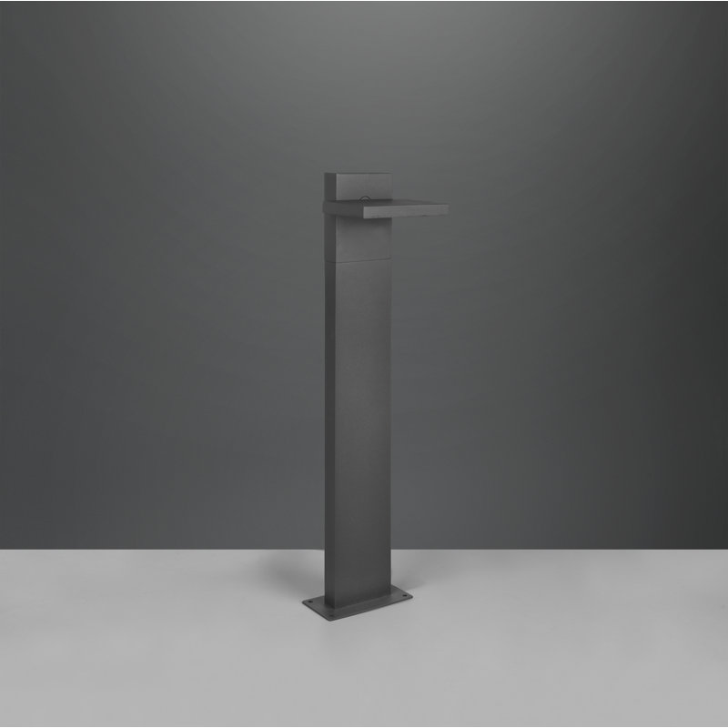 Aariya Anthracite Solar Powered Integrated LED, 50cm H x 15cm W x 14.8cm D