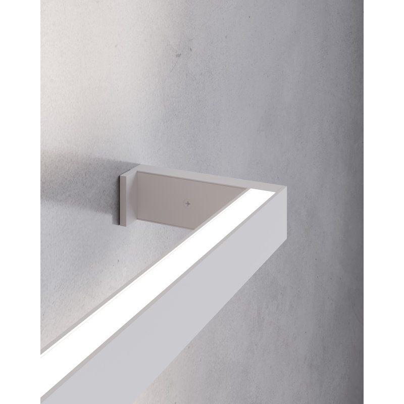 Barre d'éclairage de salle de bain à DEL 1 lumière à intensité variable Thin-Line, Blanc satiné