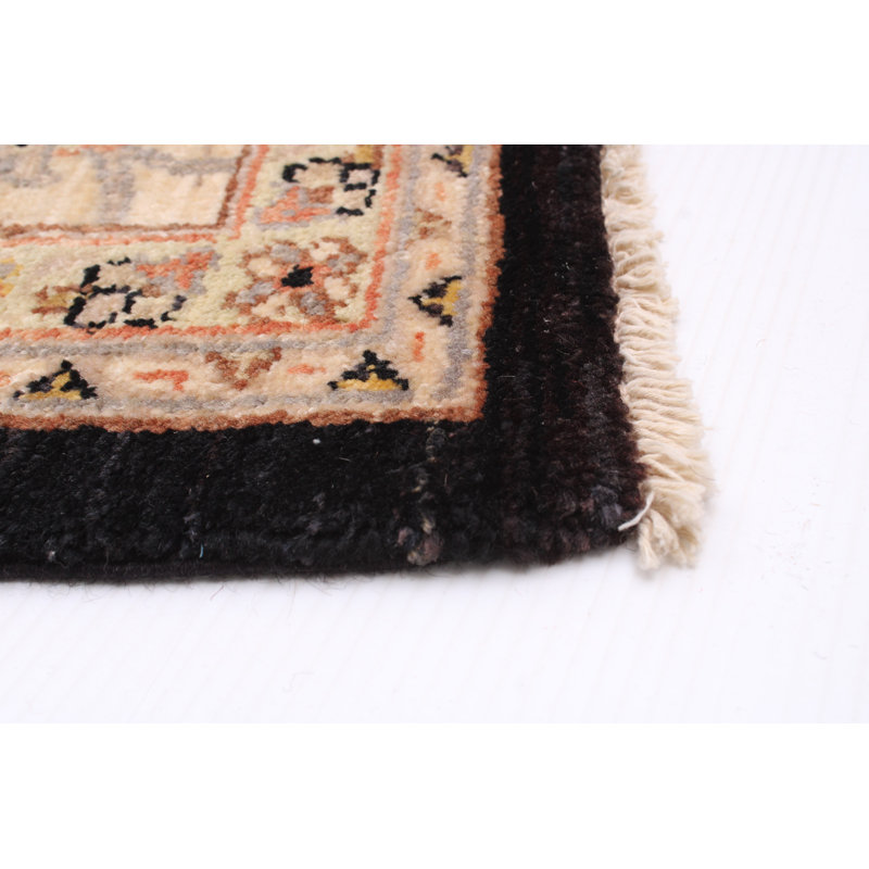 Tapis carré en laine noué à la main de conception unique 8 pi 1 po x 8 pi 1 po nouvel âge Radegunda