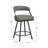 Alisier Black Finish Metal Vegan Leather Swivel Chair (Set Of 2)-417602121-417602130