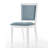 Ketra Velvet Side Chair in Light Blue