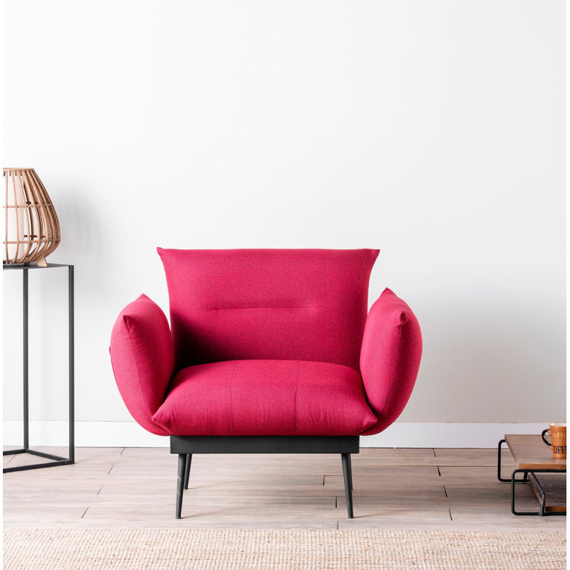 Fauteuil l 35,43 po Althrop, Rouge foncé