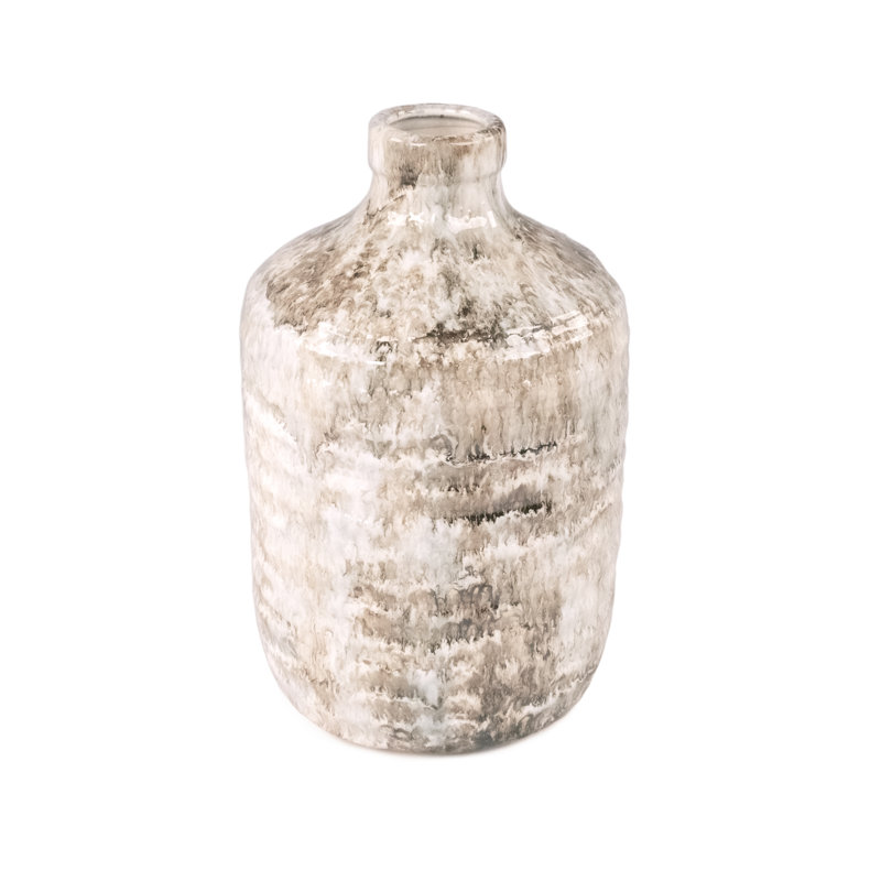 Bowra Stoneware Table Vase, 10" H x 7" W x 7" D