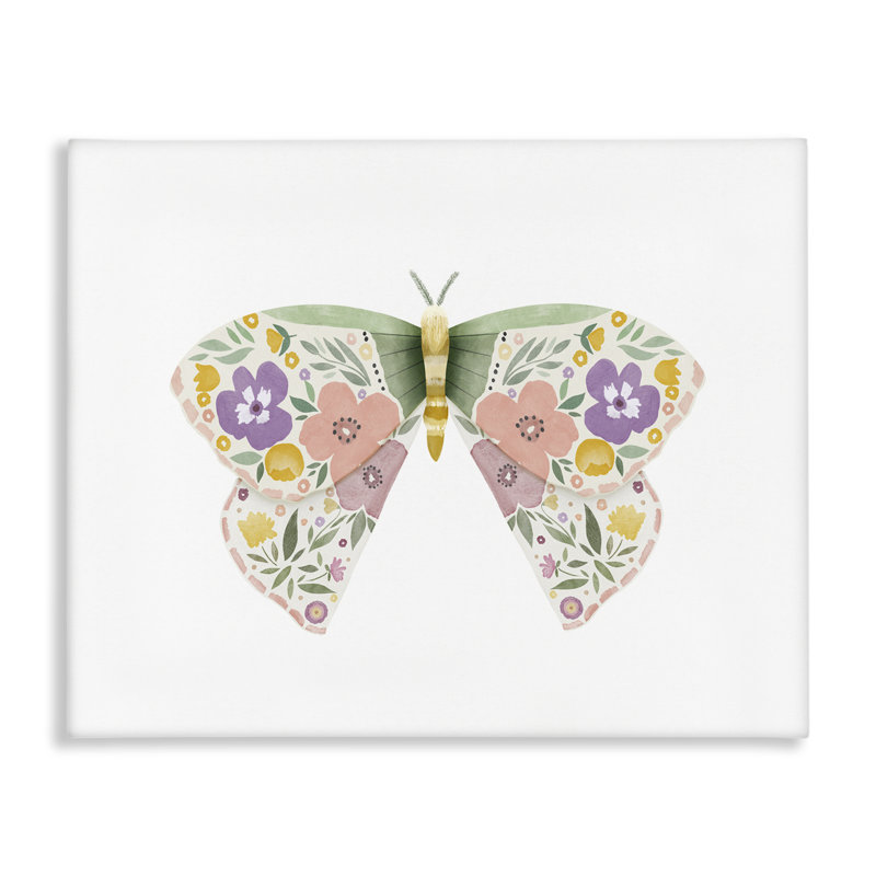  Art mural Marigold Floral Moth par Leah Straatsma, H 16 po x l 20 po