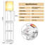 Floor Lamp With Charging, 160cm 3 Layers Shelves Standing Light With Drawer, Reading Lamp with Bulb-2115145770