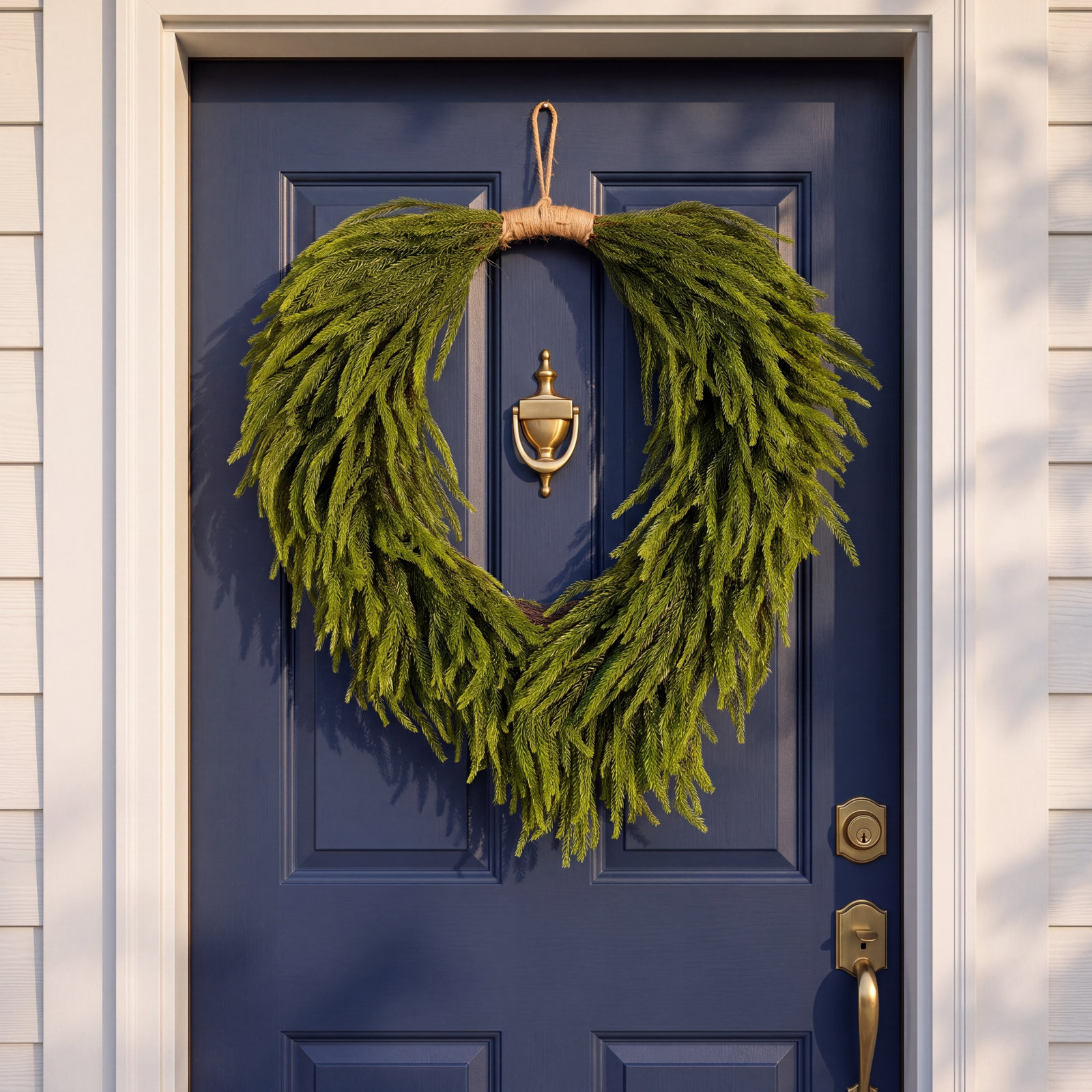  30" Green Norfolk Pine Wreath., 30" x 30"