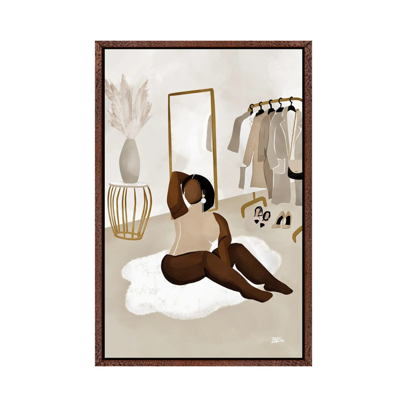 Dena by Bria Nicole - Print on Canvas, 101.6 cm H x 66.04 cm W, Classic Brown Wood Framed Canvas