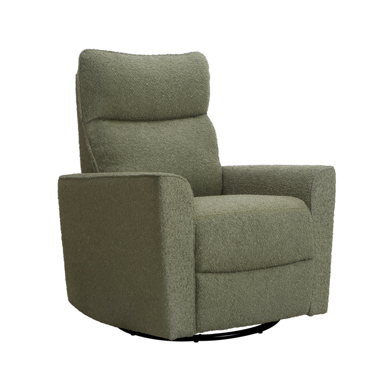 Fauteuil oscillant pivotant Soho, Bouclé sauge