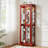 Lighted Curio Cabinet, Glass Display Cabinet With Adjustable Shelves, Vintage Storage Case-1424557364