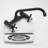 Kitchen Sink Faucet with Cross Handle, Swivel Spout Kitchen Faucet-111464450