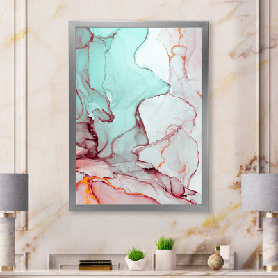 Marbre de luxe turquoise liquide Art II - œuvre d'art moderne sur toile