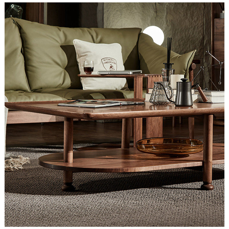 Double-walled solid wood coffee table
