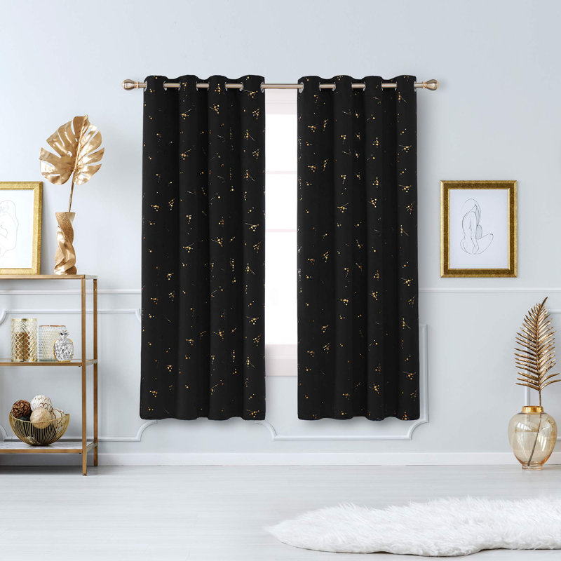 Blackout Curtain Pair, 55cm Width x 180cm Drop