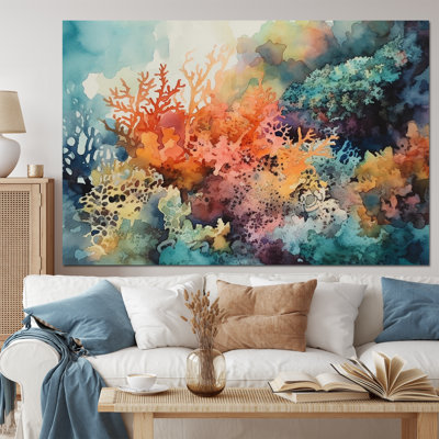 Impression sur toile Vibrant Coral Reef I - Modern Landscape Beach