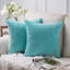 Housse de coussin rayé en velours côtelé, Housse de coussin décoratif texturée de couleur unie-128824447-128824450-129024973