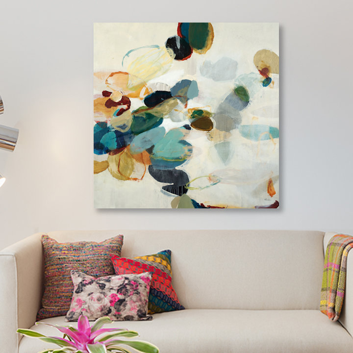 « dispersed pierres », impression sur toile, H 37 po x l 37 po x P 1,5 po, Pas de tapis, Toile tendue