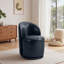 Faux Leather and Leather Swivel Barrel Chair-644449129