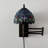 Tiffany Sconce Lamp Plug in Swing Arm Stained Glass Purple Tulips LED Bulb Included 13”W*8”D*15”H-1383509210