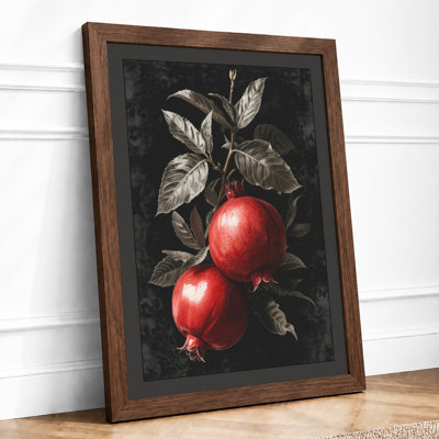Apples on Branch Botanical - Framed Print