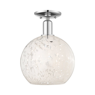 Arcadia - White Mouchette - 1 Light Semi-Flush Mount