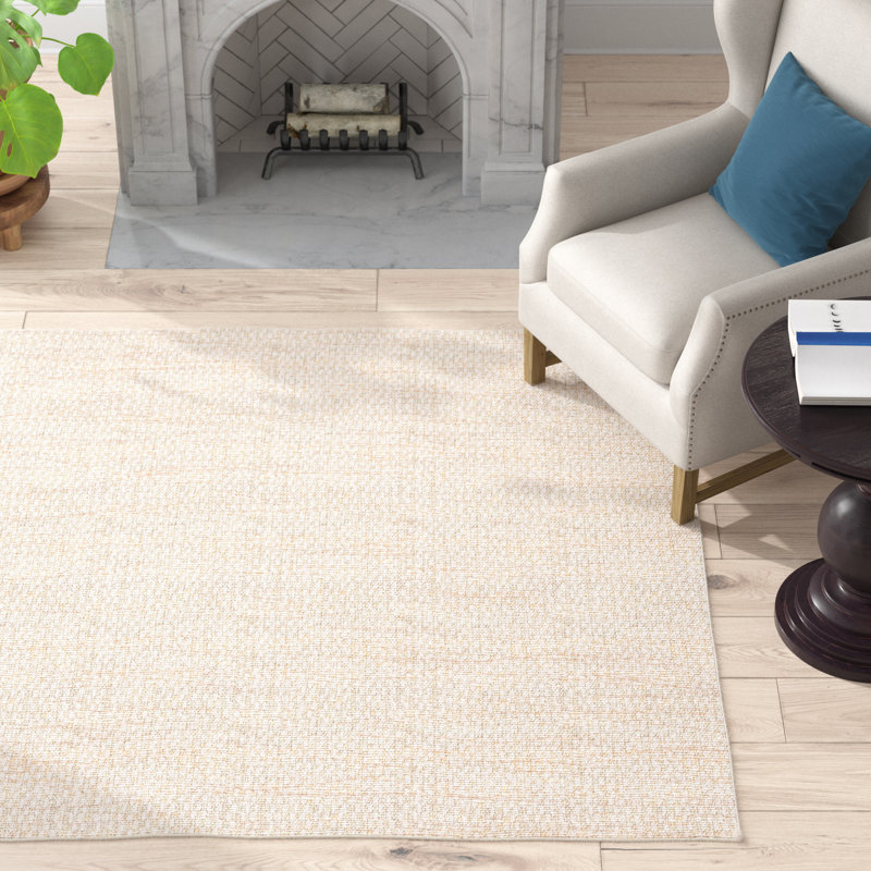 Tapis naturel / beige Solem Fiber 554, Carré 6 pi