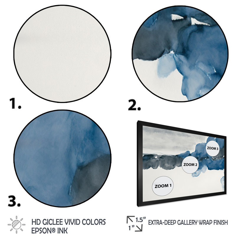 «Through The Sapphire Blue Clouds III», reproduction sur toile, H 12 po x l 20 po x P 1 po