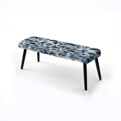Banc noir rembourré Nordic