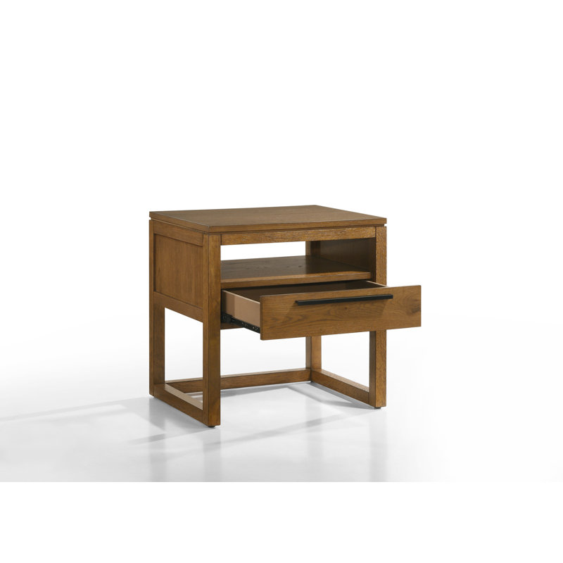 Table de chevet Bloc, Walnut