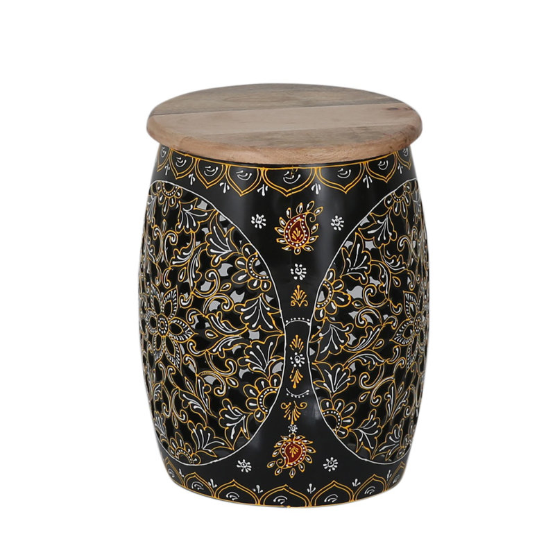 Haneul 30cm W Metal Bedside Table
