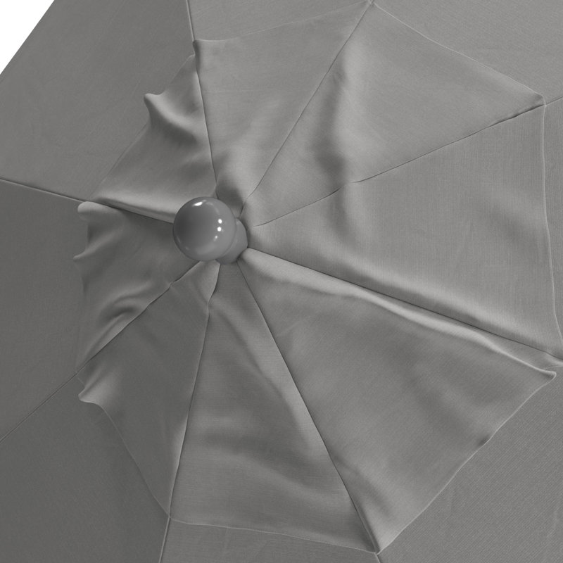 Parasol de marché 90 po Sunbrella, Argent anodisé, Toile granit Sunbrella®