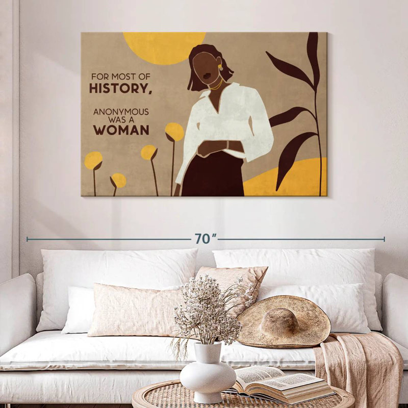Black Woman Quote, 32" H x 48" W