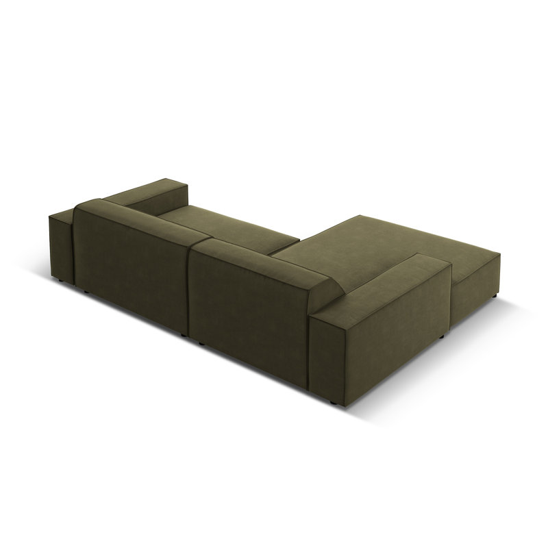 Jodie 3 Seater Corner Sofa, Left Hand Facing, Green