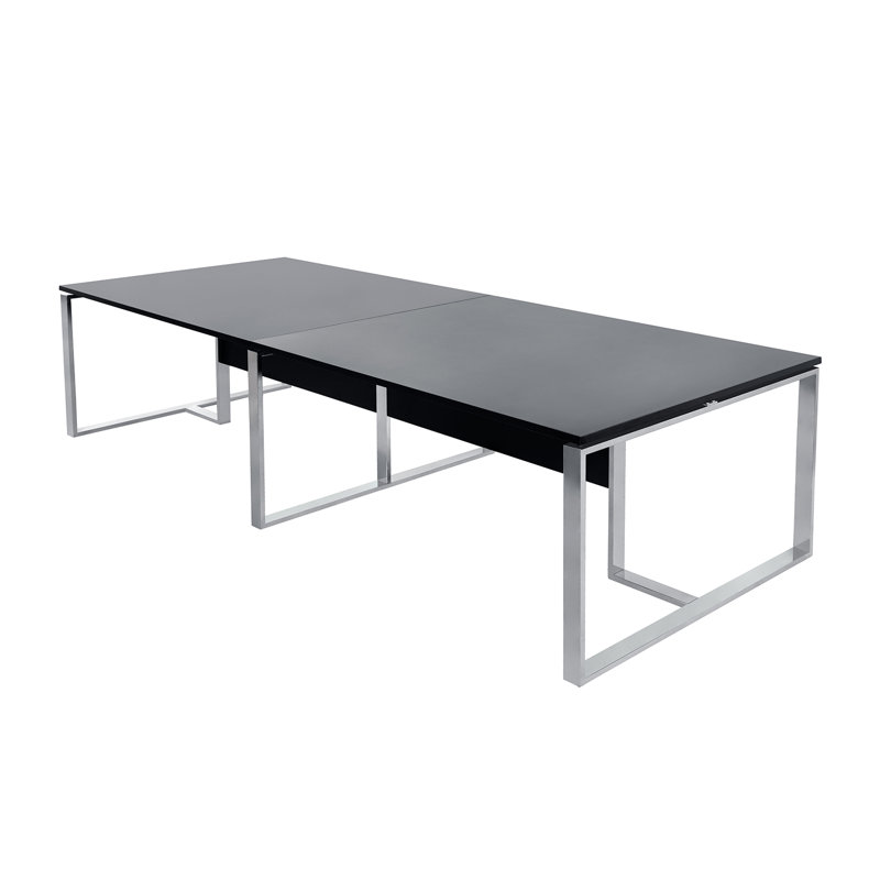Rectangle Conference Table, Black, 47.24" H x 118.11" L x 29.53" W