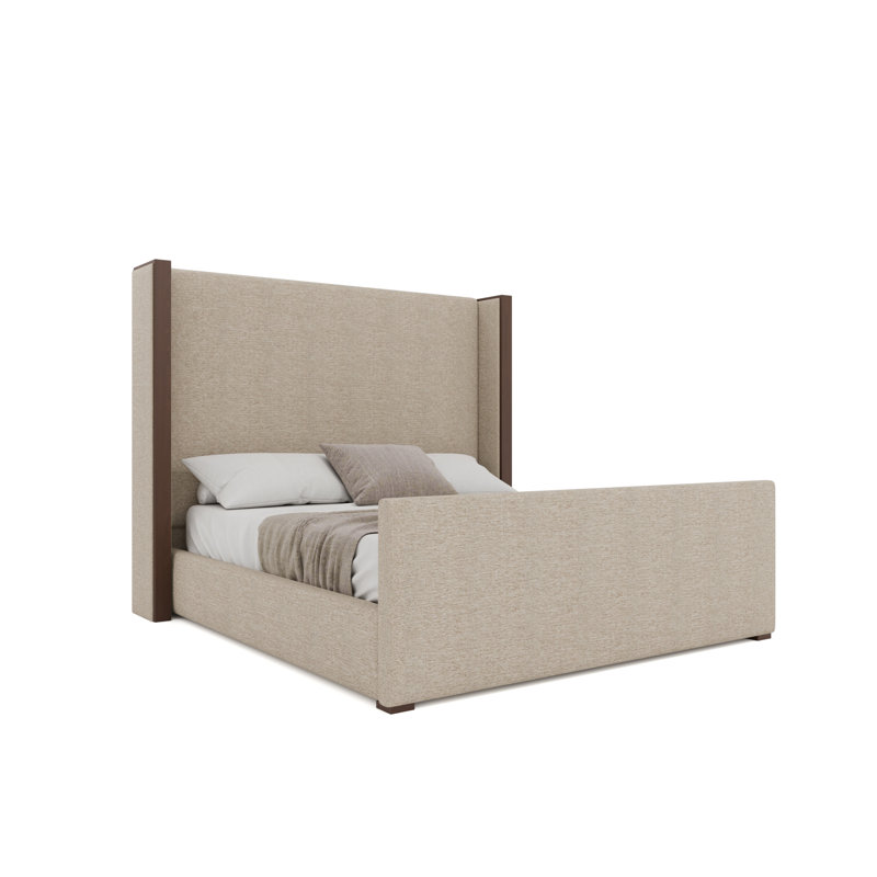 Irene Luxe Footboard Mid Bed, Flax, Queen
