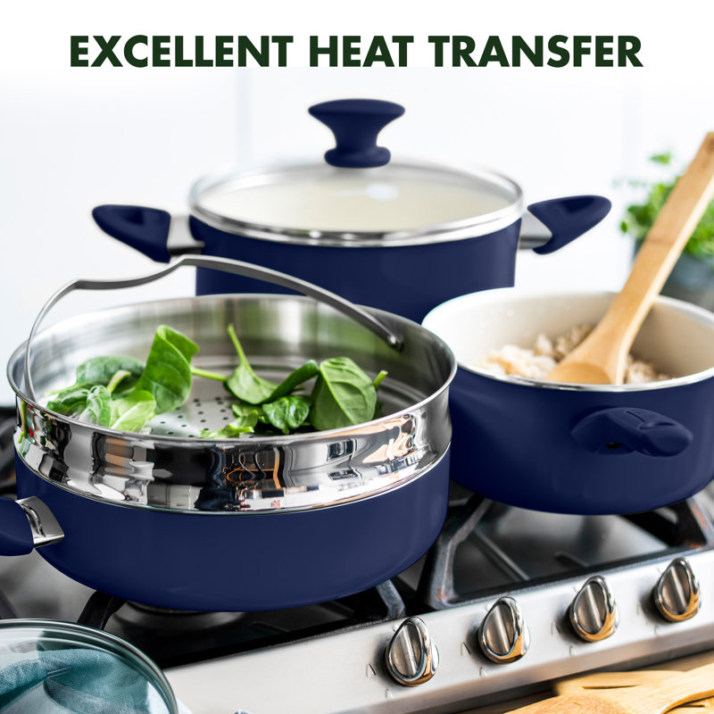 GreenPan Rio Healthy Ceramic Nonstick 16 Piece Cookware Set