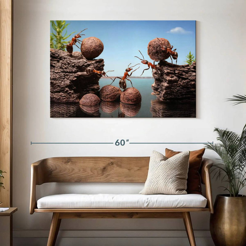 Brampt Ants Building Dam, 32" H x 48" W