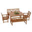 Adish 6 - Person Wood Patio Dining Set with Rectangular Table